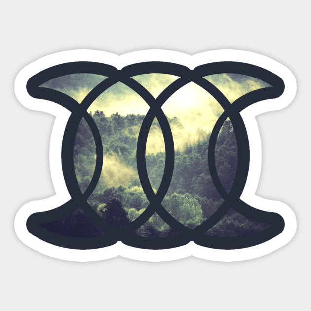 Triangle of Misty Forest Sticker by Altrada